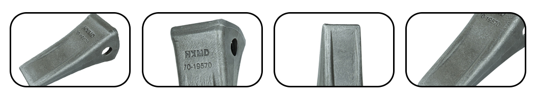 أسنان الصخور مقابل حفارة صغيرة